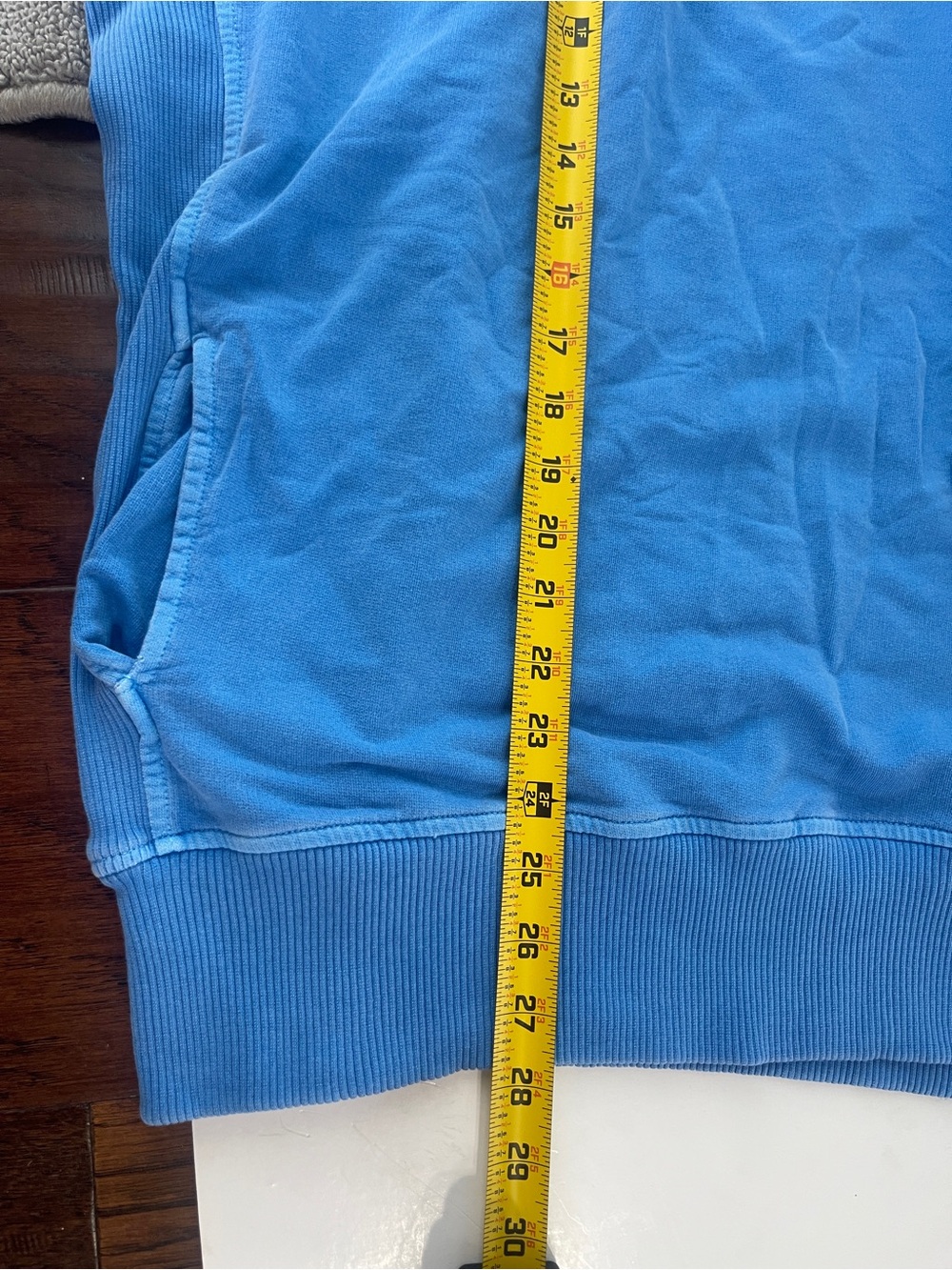 Zenana Pigment Dyed French Terry Crewneck Size Med Pullover Sweatshirt  Pocket - Picture 8 of 8